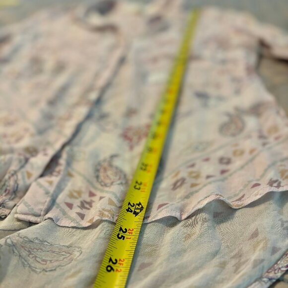 Anthropologie Cloth & Stone Paisley Sheer Button Down Pink Top Women S - Picture 9 of 10